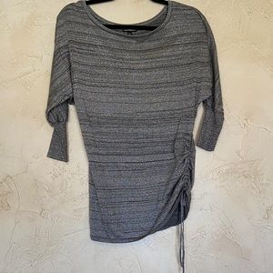 EXPRESS Silver Sweater with Side Tie